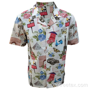 قميص مخصص لطباعة القطن الصيفية في هاواي